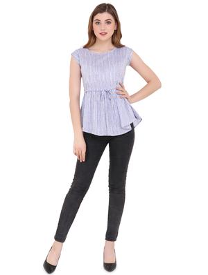 drawstring waist striped top - 16833721 - Standard Image - 4