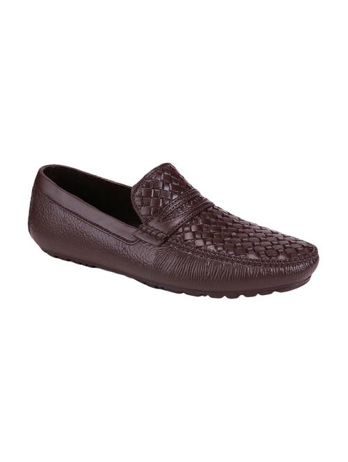 brown leatherette slipon loafers - 16833803 - Very Small Image - 1