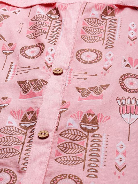 printed a-line kurta - 16834169 - Zoom Image - 4