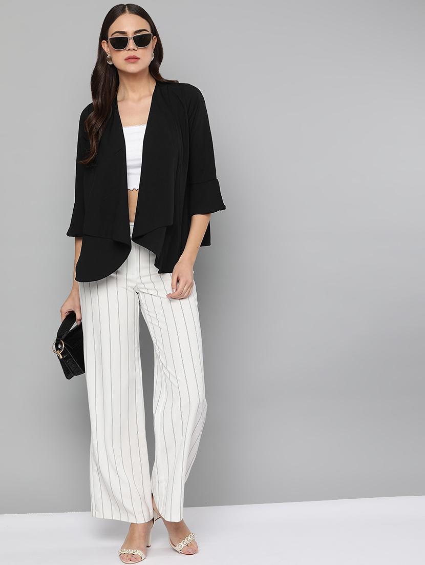 flute sleeves waterfall neck shrug - 16834536 - Zoom Image - 4