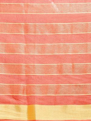 checkered chanderi saree with blouse - 16835565 - Standard Image - 4