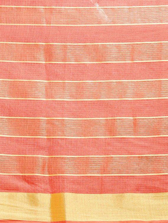 checkered chanderi saree with blouse - 16835565 - Zoom Image - 4