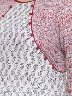 printed layered kurta - 16838081 - Standard Image - 4
