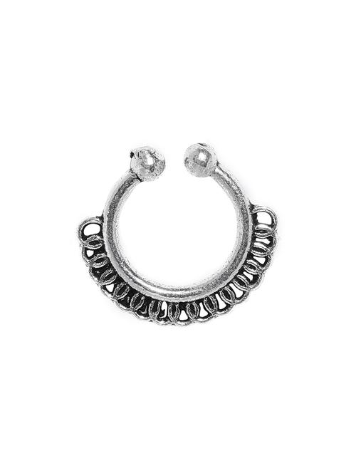 silver metal nose ring - 16840507 - Very Small Image - 1