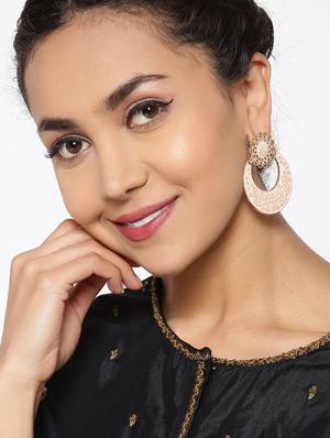 orange brass chandballi earring - 16840651 - Standard Image - 4