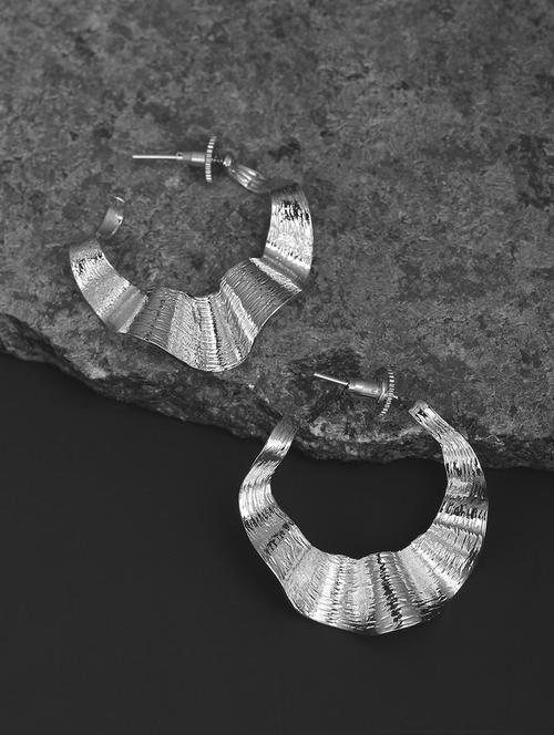silver brass drop earring - 16840845 - Standard Image - 1