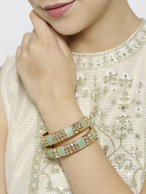 green gold tone brass bangle - 16842382 - Standard Image - 4