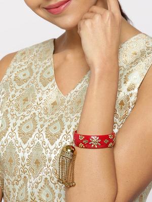 red bangle kaleere set - 16842383 - Standard Image - 4