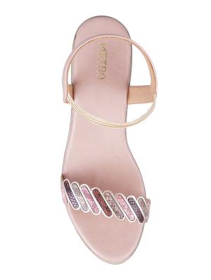 pink back strap wedges - 16842921 - Standard Image - 4
