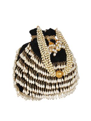 black velvet ethnic potli - 16843037 - Standard Image - 4