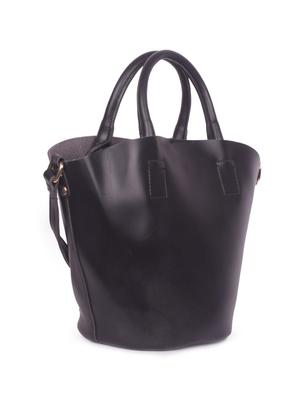 black leatherette combo handbag - 16843525 - Standard Image - 4
