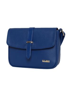 blue leatherette regular sling bag - 16845088 - Standard Image - 4