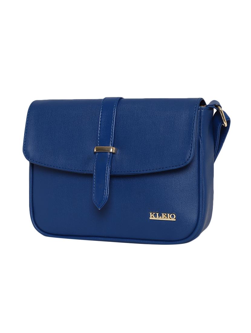 blue leatherette regular sling bag - 16845088 - Zoom Image - 4