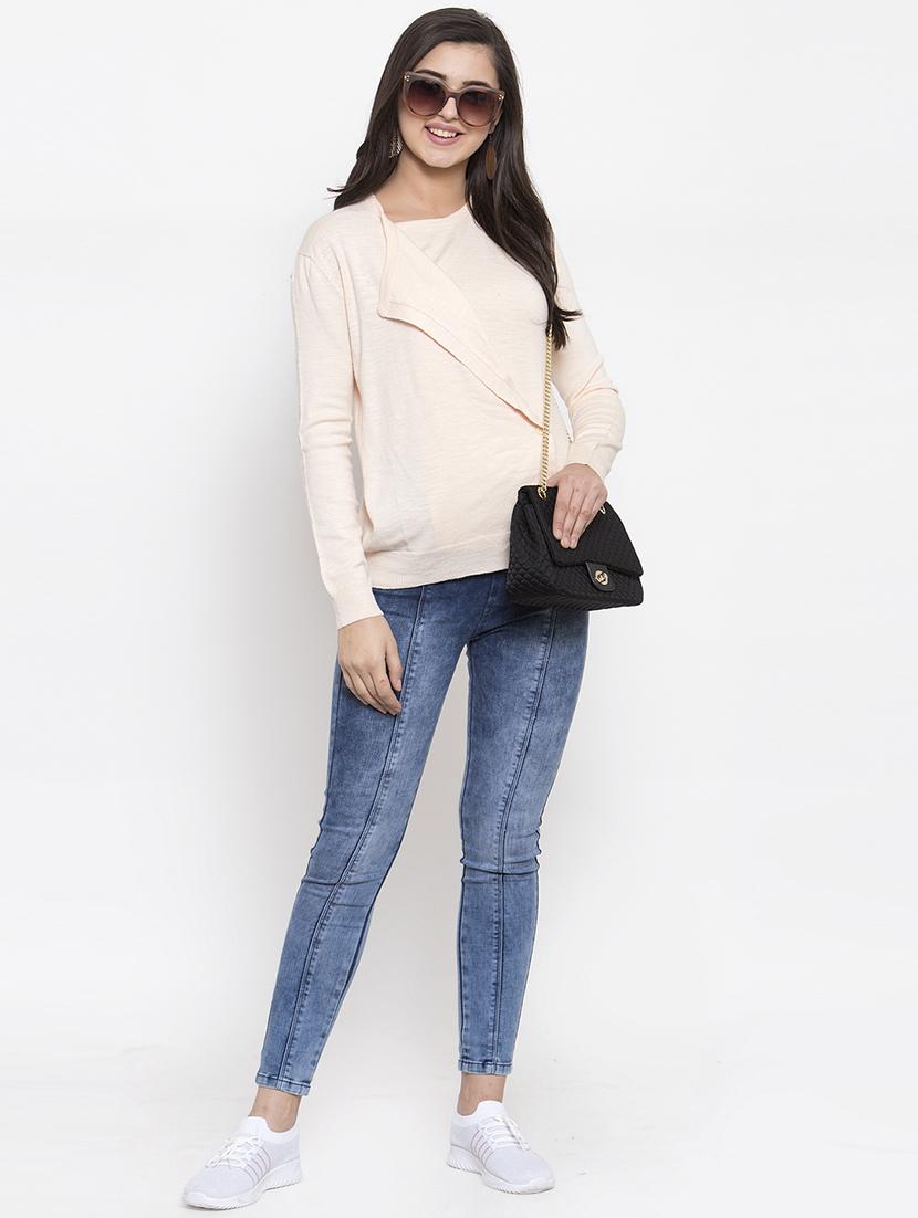 wrap neck solid pullover - 16847787 - Zoom Image - 4
