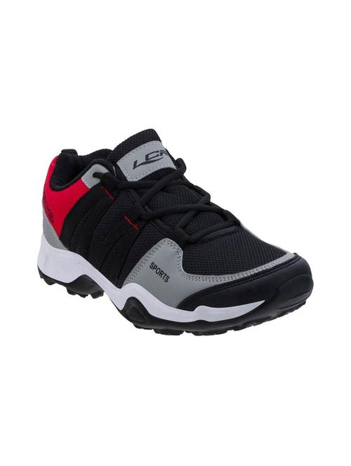 black mesh lace up sport shoes - 16848008 - Standard Image - 1