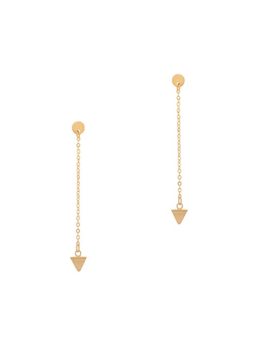 gold metal drop earring - 16848048 - Standard Image - 1