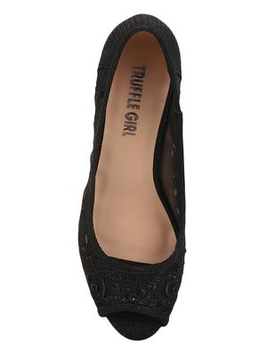 black slip on sandals - 16848735 - Standard Image - 4