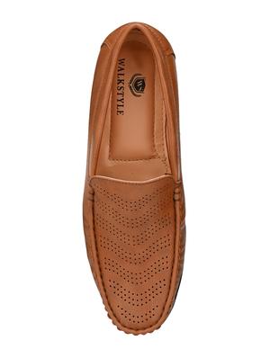 tan leatherette slip on loafers - 16848752 - Standard Image - 4