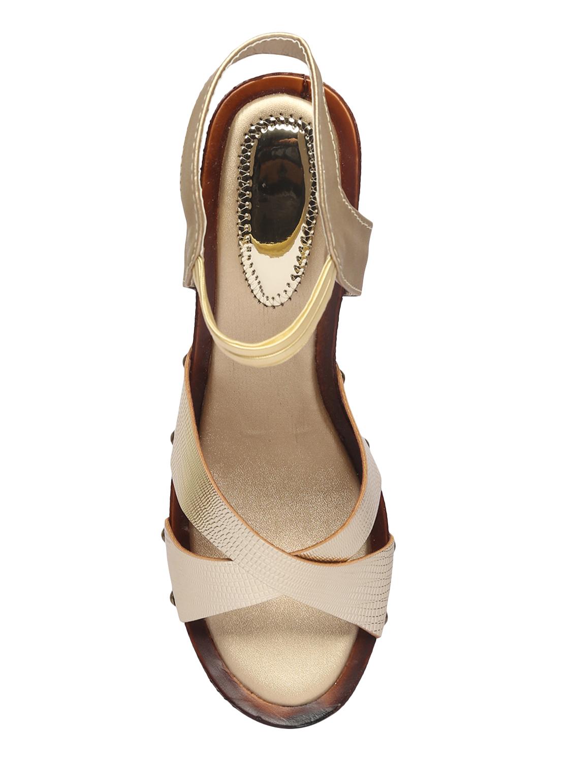gold back strap sandals - 16849010 - Zoom Image - 4