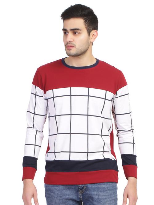 maroon checkered t-shirt - 16849184 - Standard Image - 1