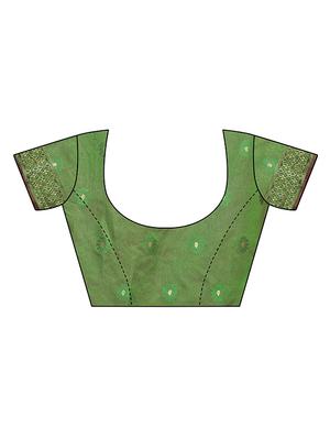 floral bordered saree with blouse - 16850384 - Standard Image - 4