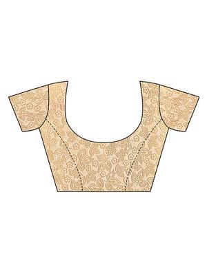 solid bordered saree with blouse - 16850392 - Standard Image - 4
