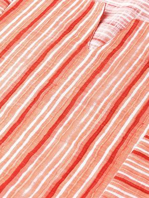 round neck striped a-line dress - 16851726 - Standard Image - 4