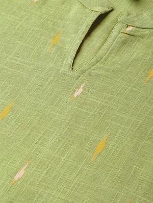 ikat print straight kurta - 16851753 - Standard Image - 4