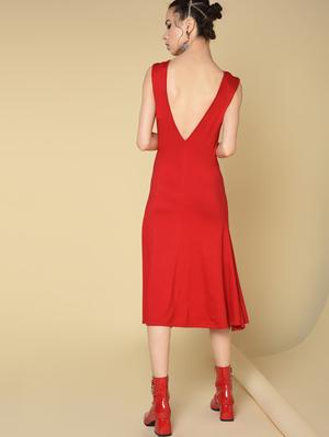 low cut back embellished neck a-line dress - 16853147 - Standard Image - 4