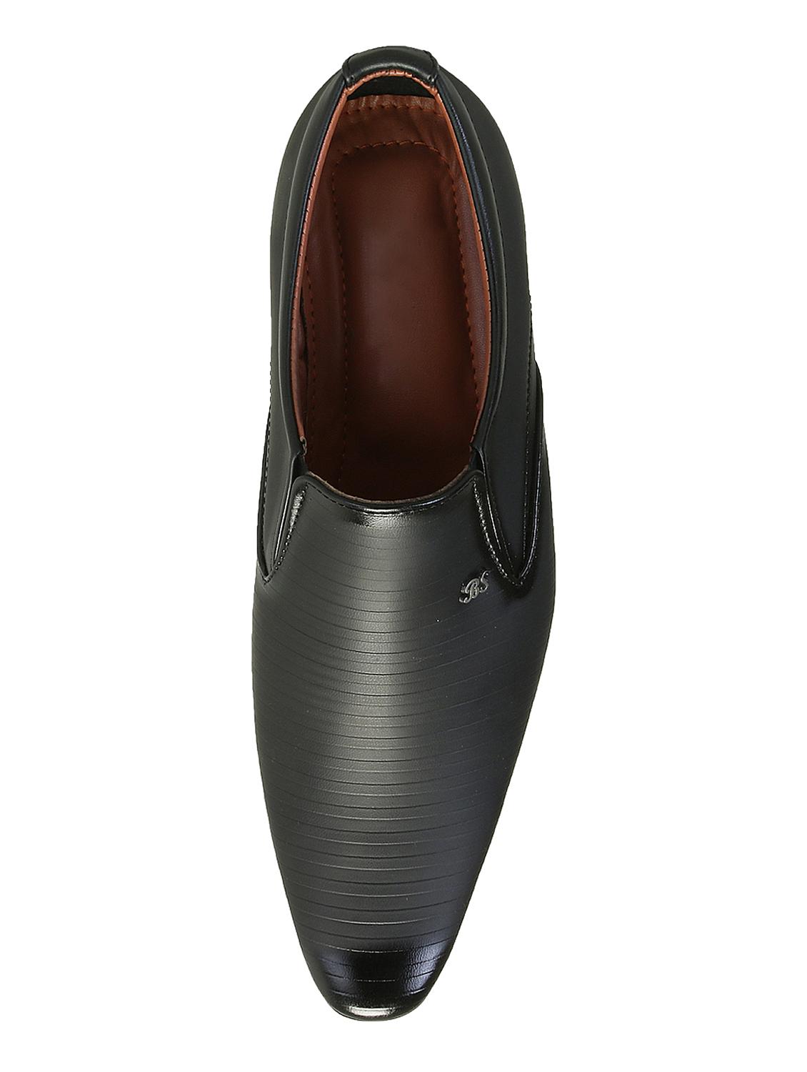 black leatherette slip ons - 16854707 - Zoom Image - 4