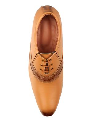 tan leatherette lace-up oxfords - 16854797 - Standard Image - 4