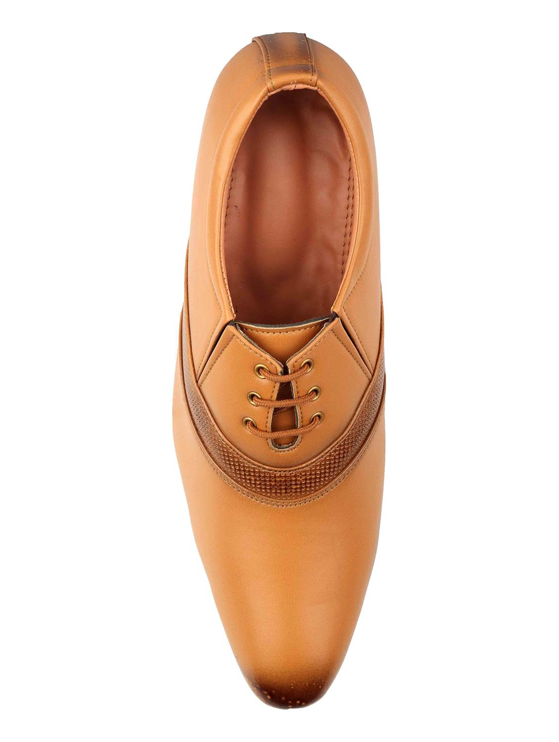 tan leatherette lace-up oxfords - 16854797 - Zoom Image - 4