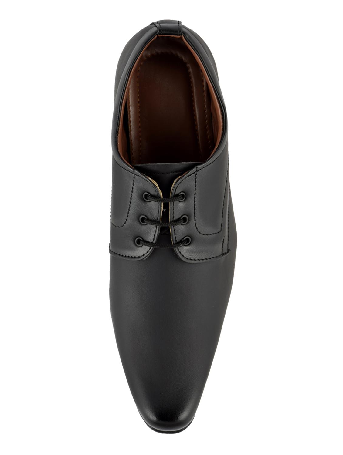 black leatherette lace-up derbys - 16854801 - Zoom Image - 4