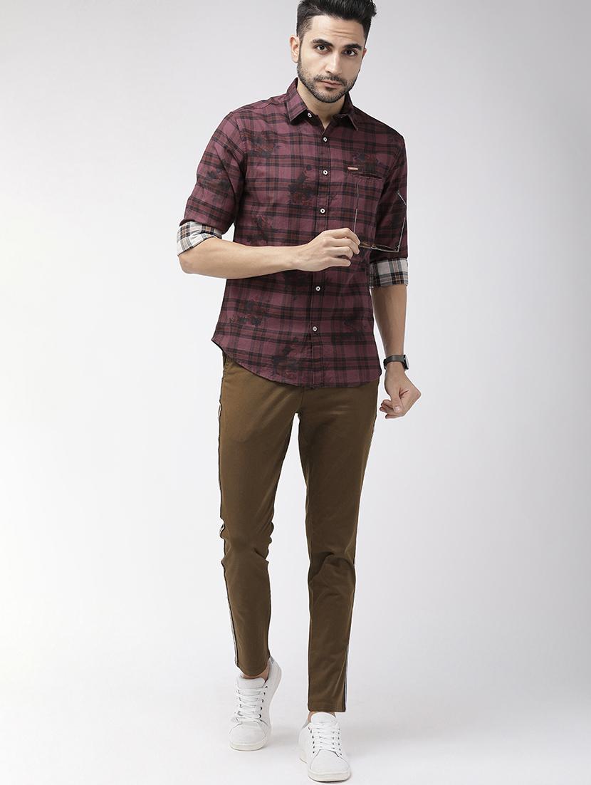 brown taped chinos - 16855352 - Zoom Image - 4