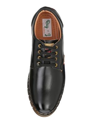 black leatherette lace-up derbys - 16858809 - Standard Image - 4