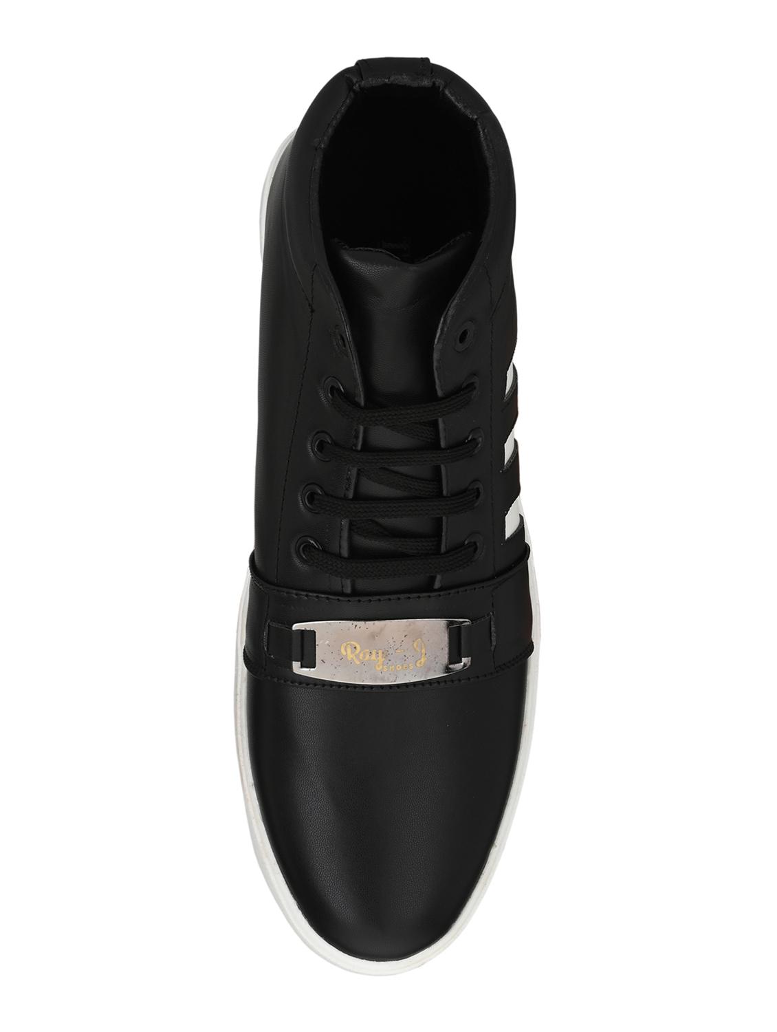 black leatherette lace up sneakers - 16858821 - Zoom Image - 4