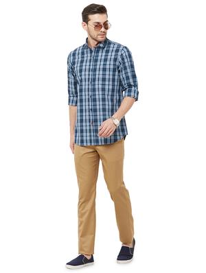 blue checkered casual shirt - 16859065 - Standard Image - 4