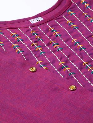 embroidered flared kurta - 16861663 - Standard Image - 4