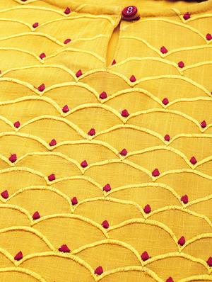 embroidered high-low kurta - 16861674 - Standard Image - 4