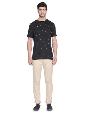 beige solid chinos - 16861738 - Standard Image - 4