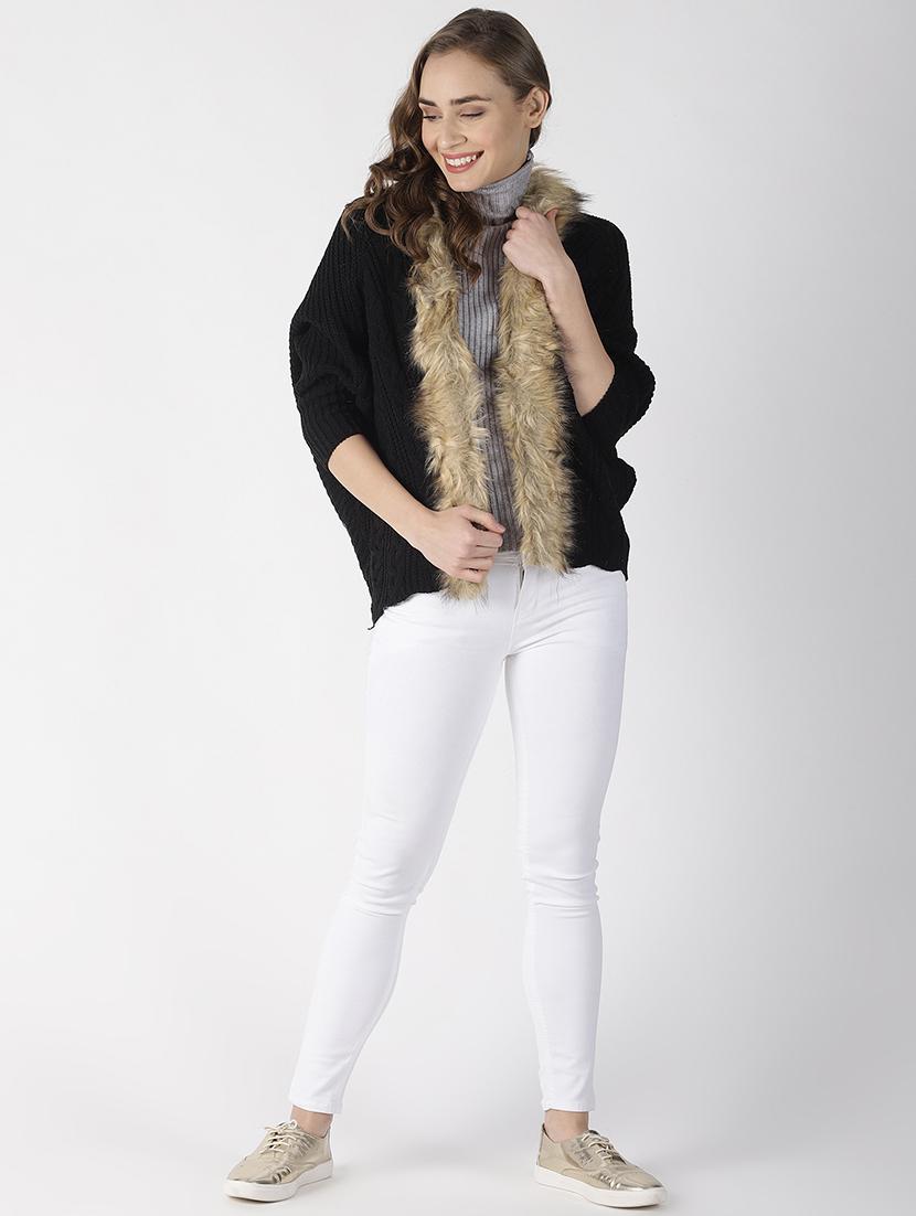 fur detail textured coat - 16862022 - Zoom Image - 4
