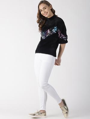 sequin embellished crew neck pullover - 16862039 - Standard Image - 4