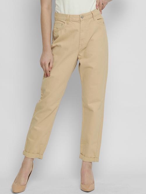 high rise solid jeans - 16862337 - Standard Image - 1