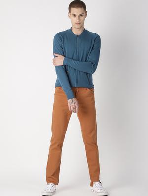 brown solid chinos - 16862379 - Standard Image - 4