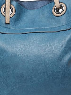 blue leather regular handbag - 16863998 - Standard Image - 4