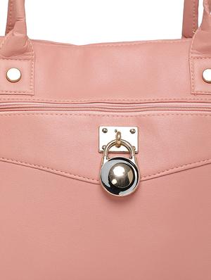 pink leather regular handbag - 16864038 - Standard Image - 4