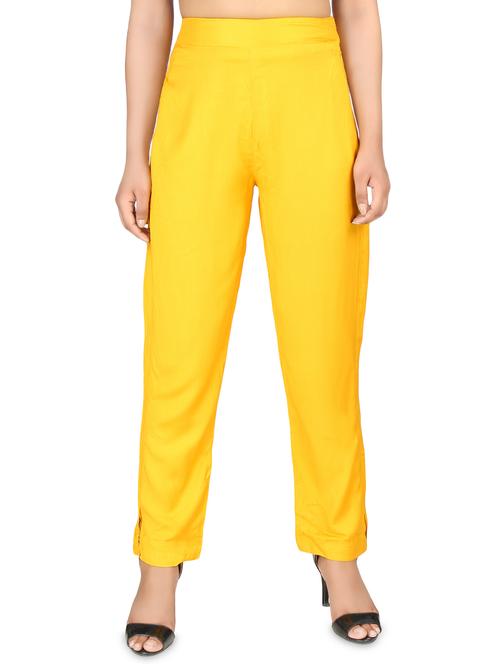 high rise solid trouser - 16864607 - Standard Image - 1