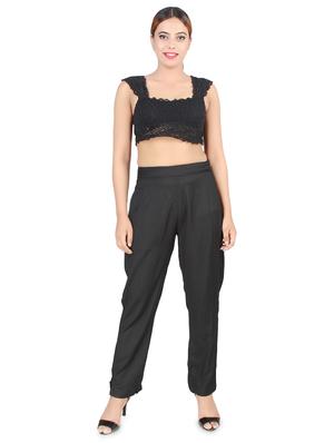 high rise solid trouser - 16864616 - Standard Image - 4