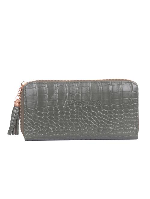 green leatherette clutch - 16864735 - Standard Image - 1