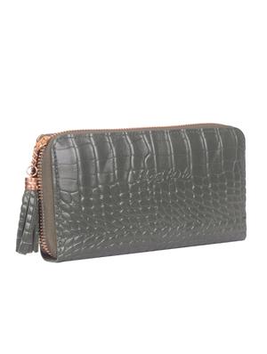 green leatherette clutch - 16864735 - Standard Image - 4